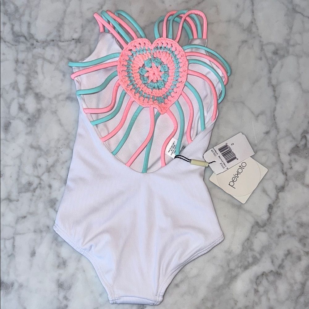 NWT Peixoto Kids Swimsuit with Pastel Accents 2Y